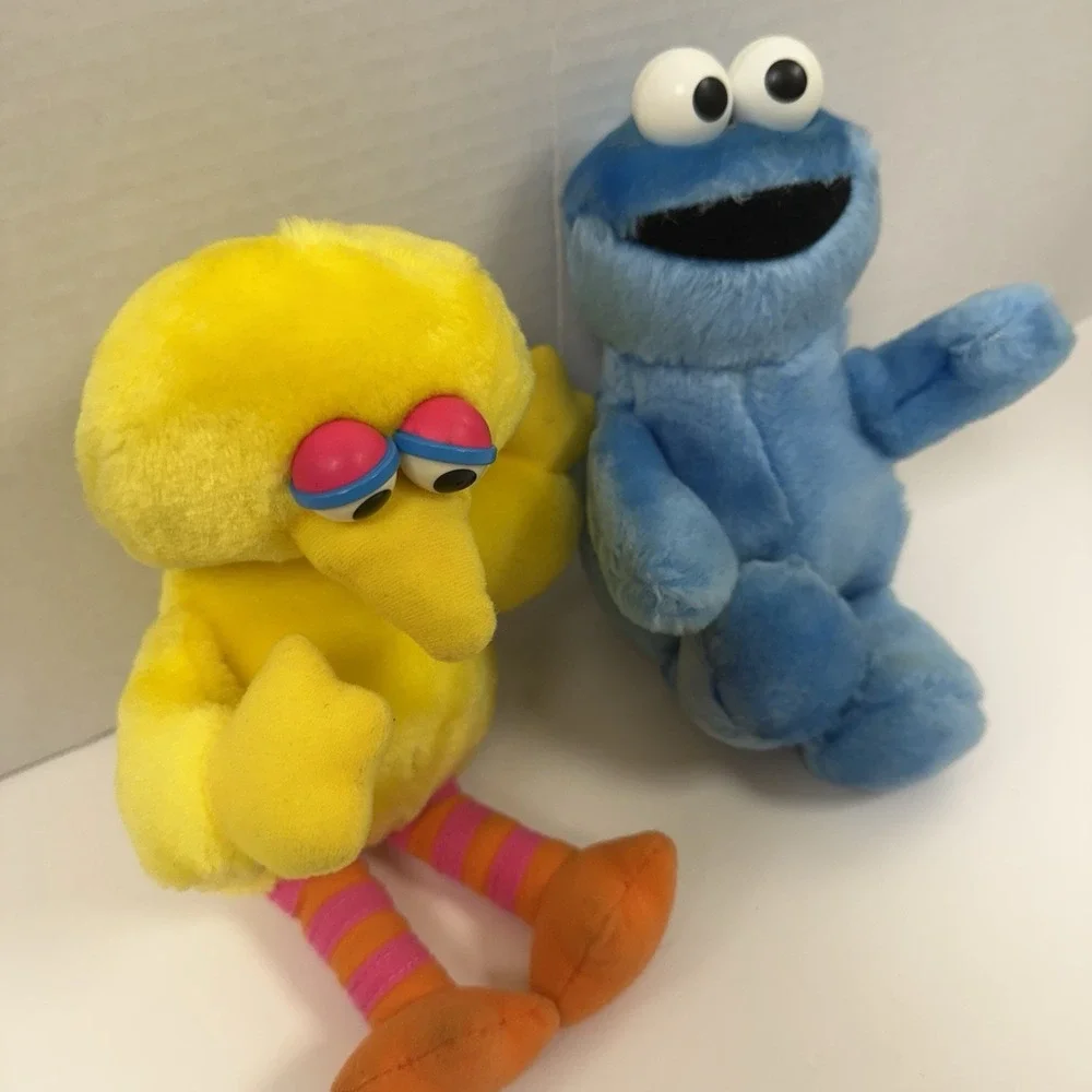 Vintage Sesame Street Cookie Big Bird Stuffed Plush Playskool 9